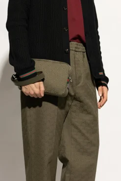 Gucci GREEN Handbag with "GG" pattern
