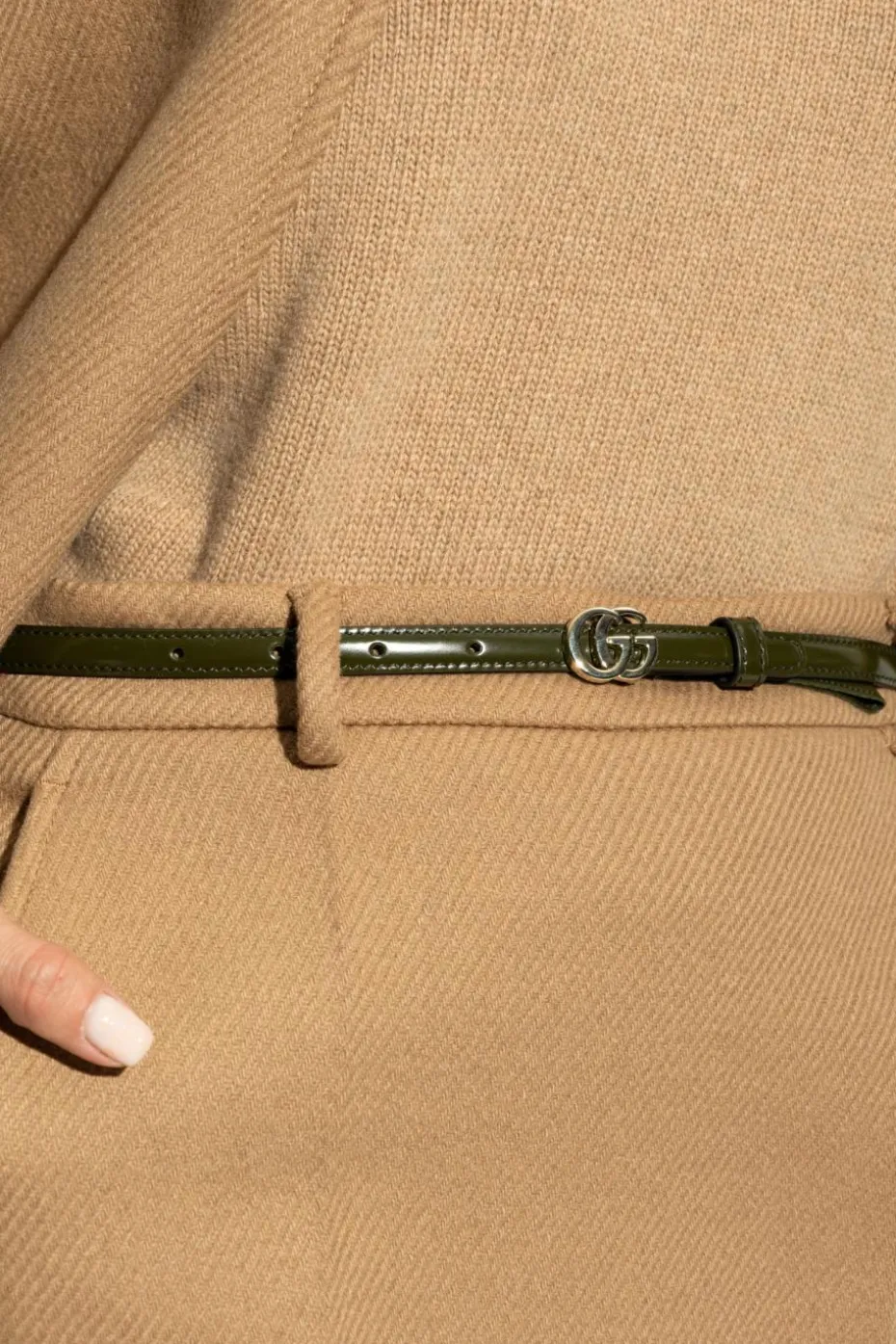 Gucci GREEN Leather belt