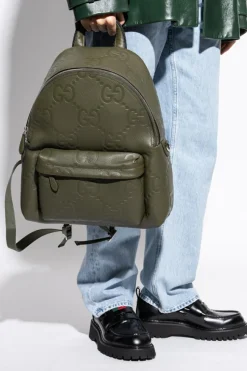 Gucci GREEN Monogram backpack