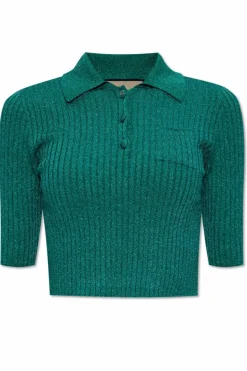Gucci GREEN Ribbed Top