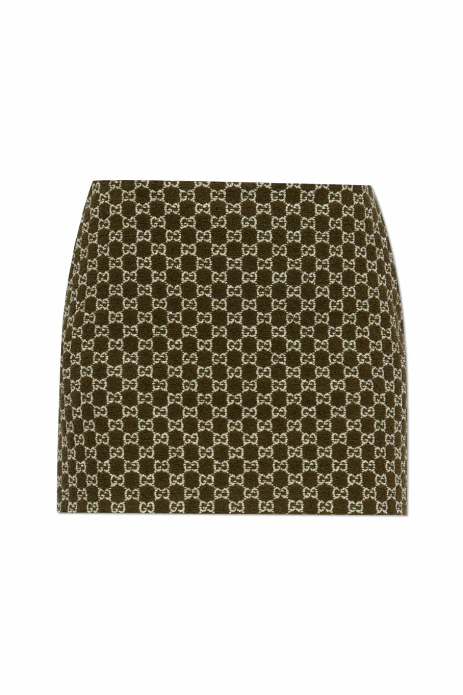 Gucci GREEN Short skirt with monogram