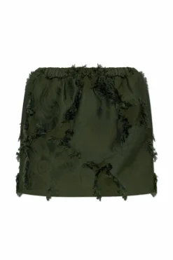 Gucci GREEN Short skirt with a vintage effect
