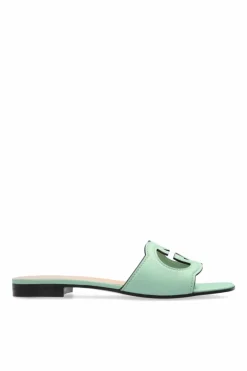 Gucci GREEN Slides Interlocking G