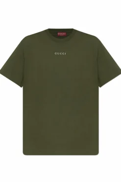 Gucci GREEN T-shirt with logo
