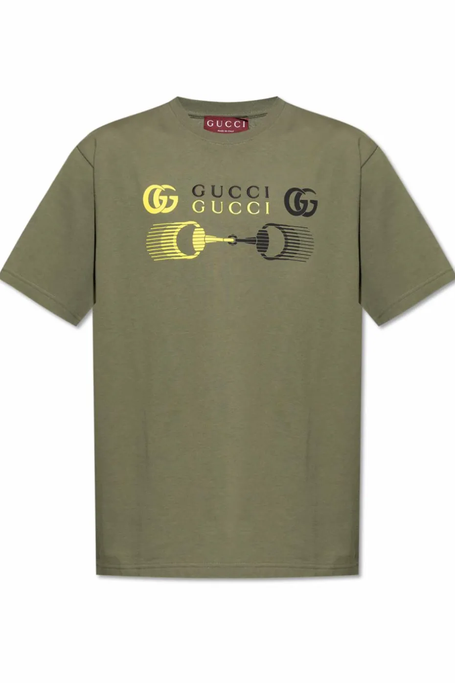 Gucci GREEN T-shirt with printed logo