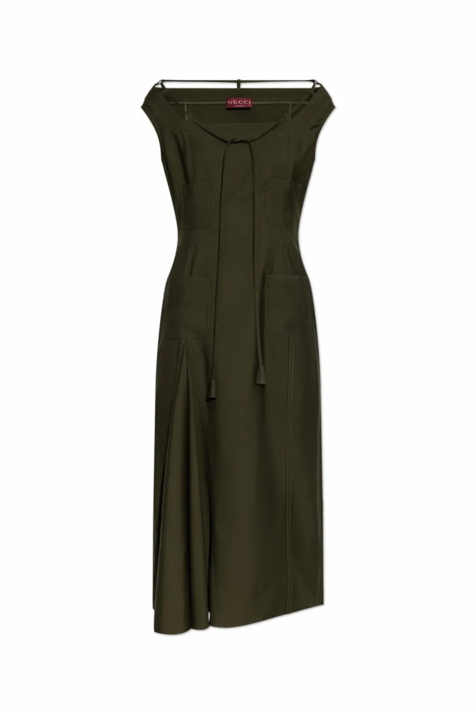Gucci GREEN Wool dress with pockets