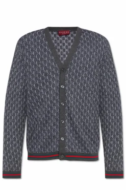 Gucci GREY Cardigan with 'GG' pattern