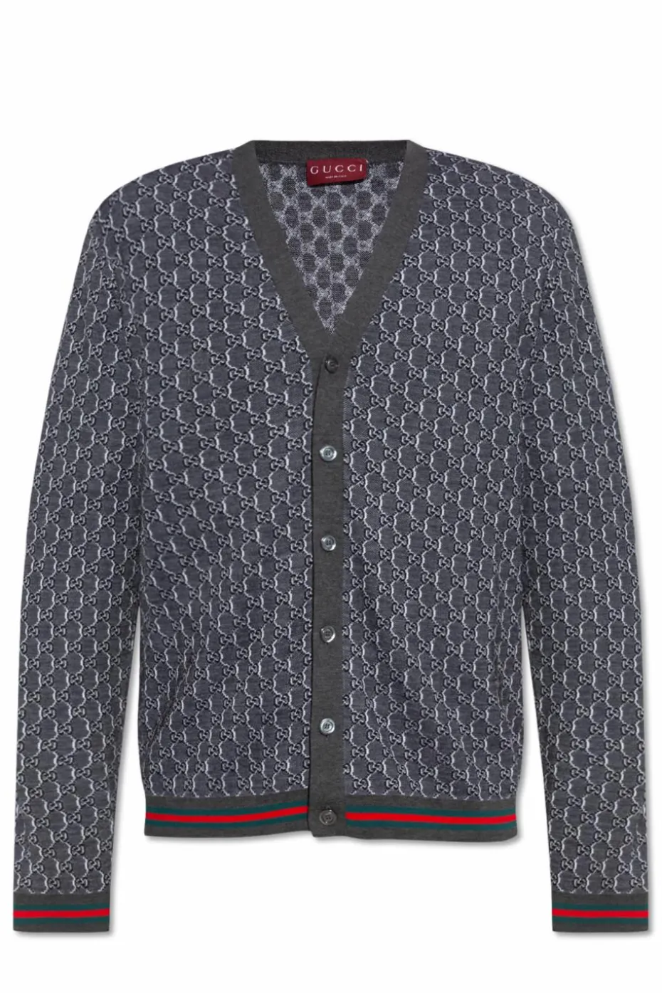 Gucci GREY Cardigan with 'GG' pattern
