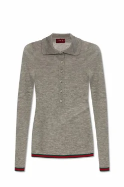 Gucci GREY Cashmere polo