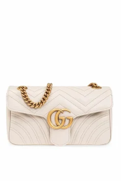 Gucci GREY āGG Marmont Smallā quilted shoulder bag