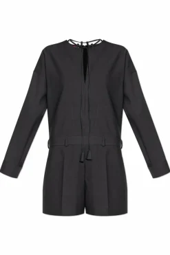 Gucci GREY Jumpsuit with embroidered logo