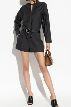 Gucci GREY Jumpsuit with embroidered logo