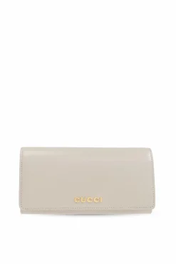 Gucci GREY Leather wallet with logo