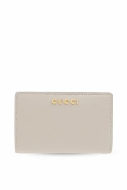 Gucci GREY Leather wallet with logo