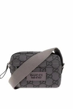 Gucci GREY Monogrammed shoulder bag