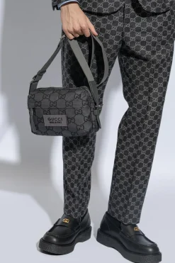 Gucci GREY Monogrammed shoulder bag