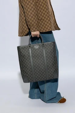 Gucci GREY ‘Ophidia Medium’ shopper bag