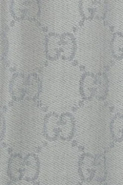 Gucci GREY Patterned wool scarf