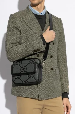 Gucci GREY Shoulder bag Jumbo GG Small