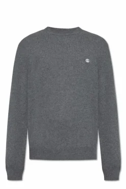 Gucci GREY Sweater with embroidered logo