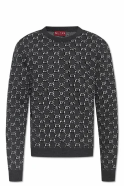 Gucci GREY Sweater with GG pattern