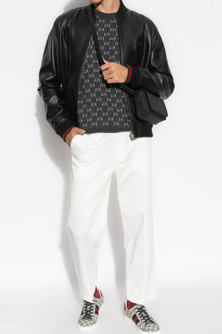 Gucci GREY Sweater with GG pattern