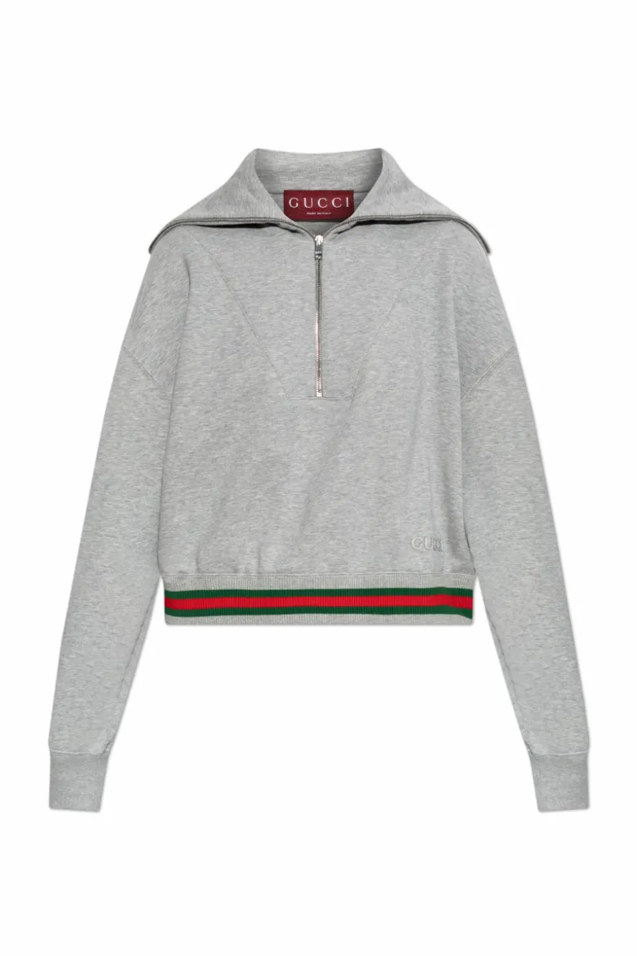 Gucci GREY Sweatshirt with wide collar