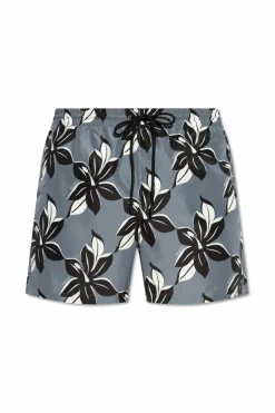 Gucci GREY Swim trunks with print