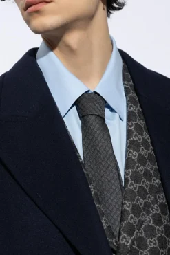 Gucci GREY Tie with monogram