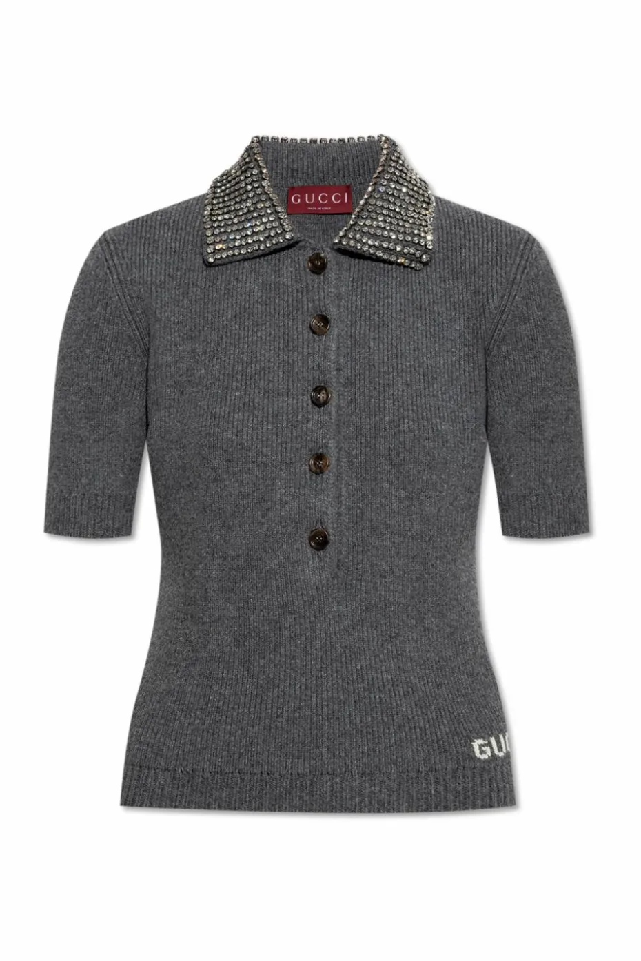 Gucci GREY Wool polo