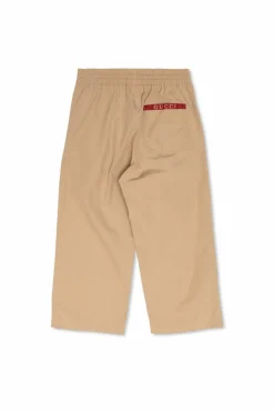 Gucci Kids beige Cotton trousers