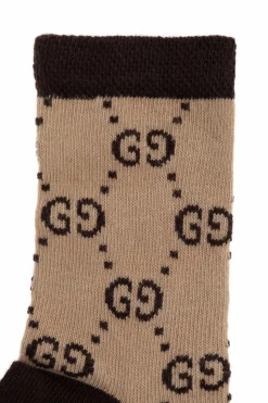 Gucci Kids beige Monogram socks
