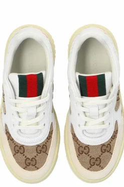 Gucci Kids beige Sneakers with logo