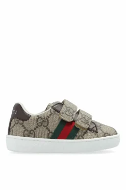 Gucci Kids beige Sneakers with a monogram