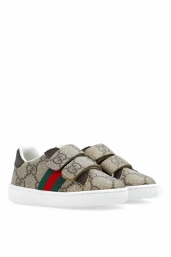 Gucci Kids beige Sneakers with a monogram