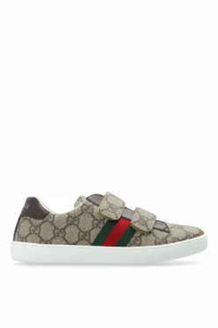 Gucci Kids beige Sneakers with monogram