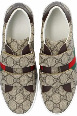 Gucci Kids beige Sneakers with monogram
