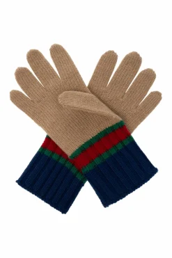 Gucci Kids beige Wool gloves