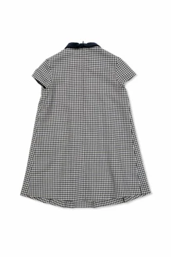 Gucci Kids BLACK Dress with a plaid pattern