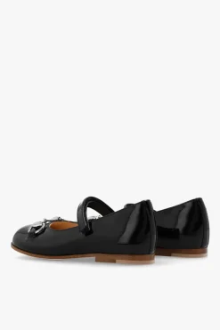 Gucci Kids BLACK Leather ballet flats