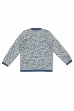 Gucci Kids BLUE Cardigan with GG pattern