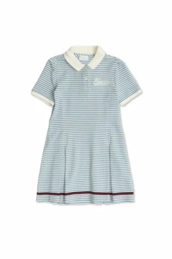 Gucci Kids BLUE Dress with striped pattern