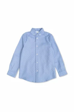 Gucci Kids BLUE Shirt with monogram