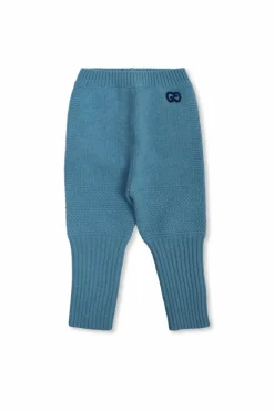 Gucci Kids BLUE Wool trousers with logo