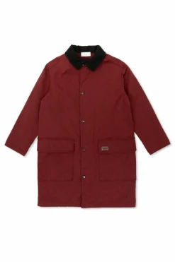 Gucci Kids BURGUNDY Coat with logo