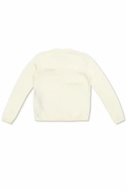 Gucci Kids cream Cardigan with embroidered logo