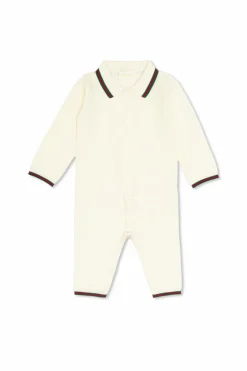 Gucci Kids cream Wool baby romper