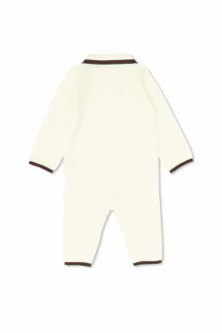 Gucci Kids cream Wool baby romper