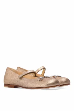 Gucci Kids GOLD Glittery ballet flats