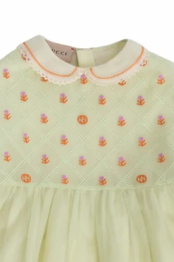 Gucci Kids GREEN Double-layer dress